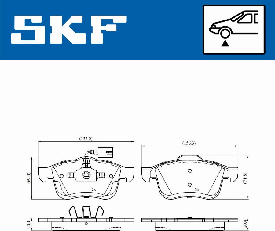 SKF VKBP 80476 E - Set placute frana,frana disc www.parts5.com