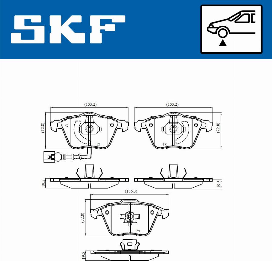 SKF VKBP 80594 E - Brake Pad Set, disc brake parts5.com