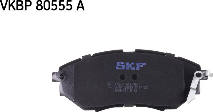 SKF VKBP 80555 A - Тормозные колодки, дисковые, комплект www.parts5.com