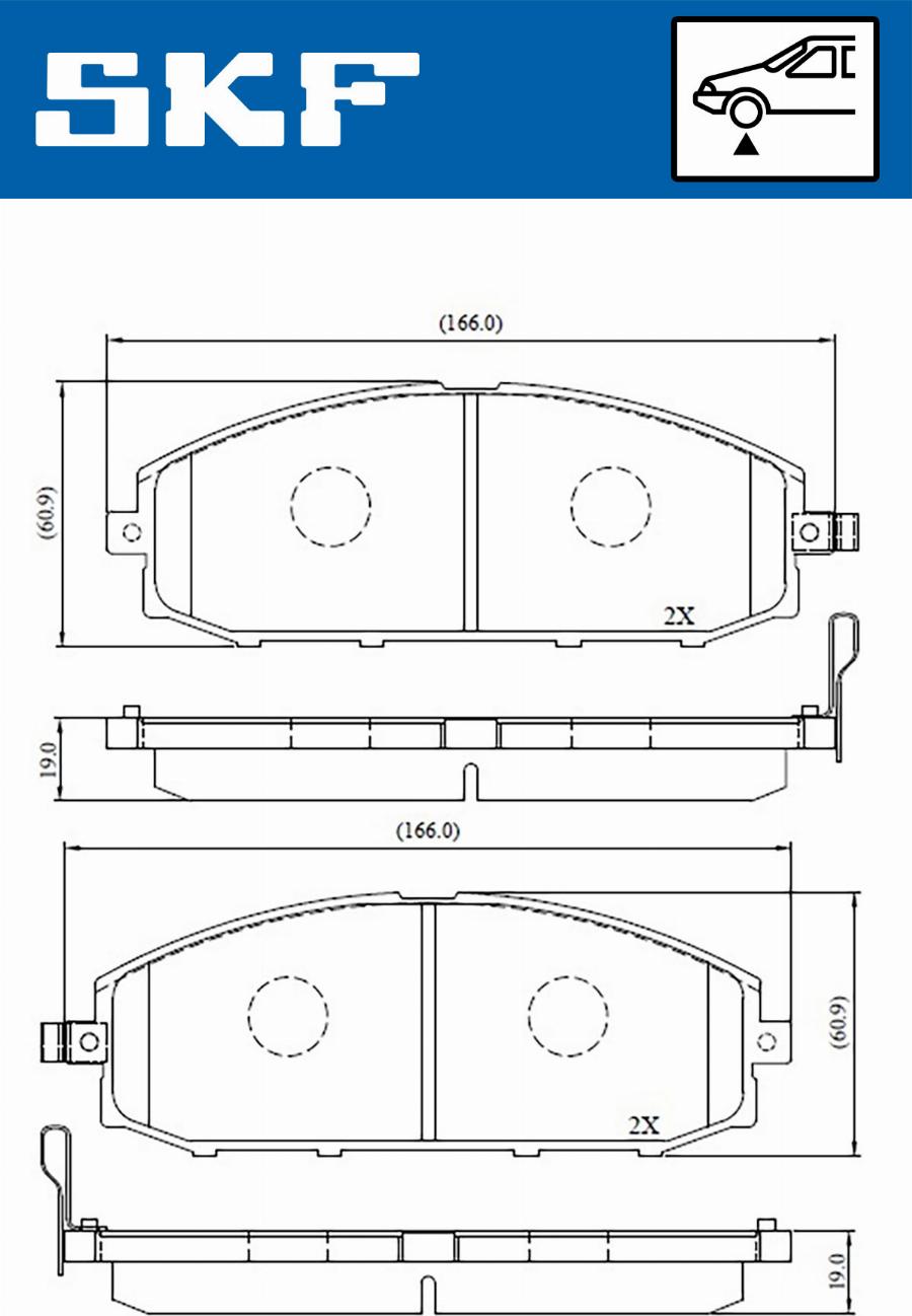 SKF VKBP 80509 A - Brake Pad Set, disc brake parts5.com