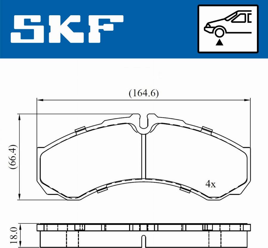 SKF VKBP 80507 - Тормозные колодки, дисковые, комплект www.parts5.com