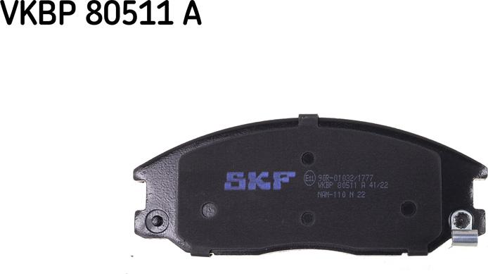 SKF VKBP 80511 A - Set placute frana,frana disc www.parts5.com