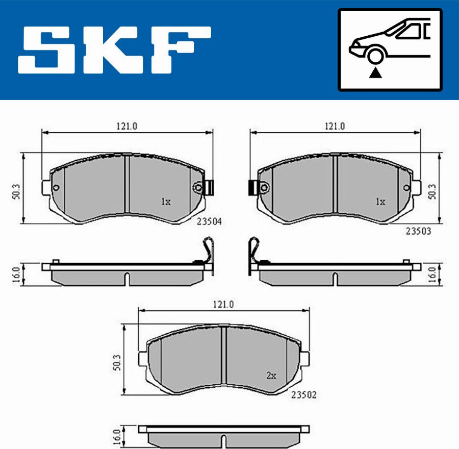 SKF VKBP 80535 A - Brake Pad Set, disc brake parts5.com