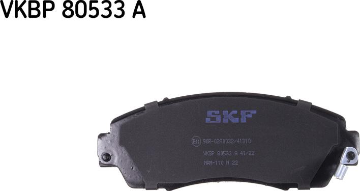 SKF VKBP 80533 A - Zestaw klocków hamulcowych, hamulce tarczowe www.parts5.com