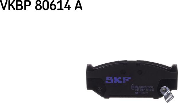 SKF VKBP 80614 A - Тормозные колодки, дисковые, комплект www.parts5.com