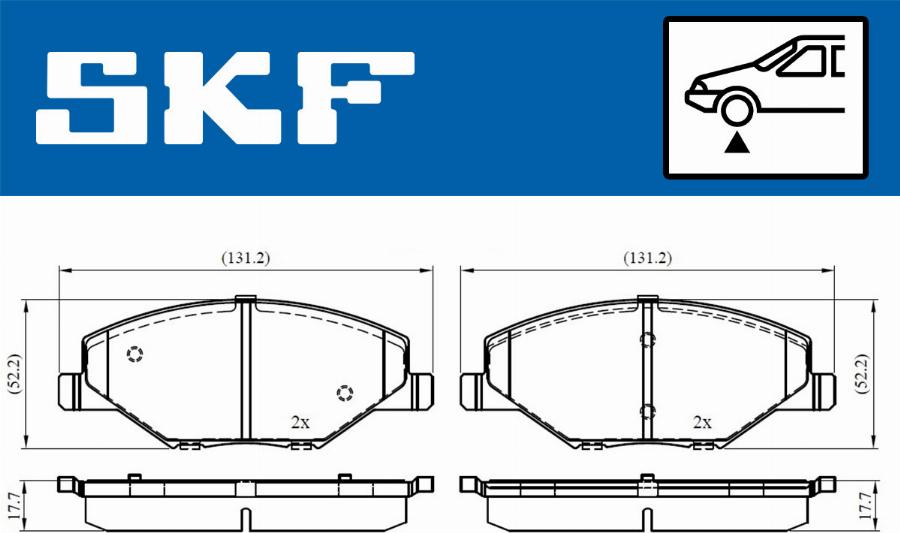 SKF VKBP 80628 - Brake Pad Set, disc brake www.parts5.com