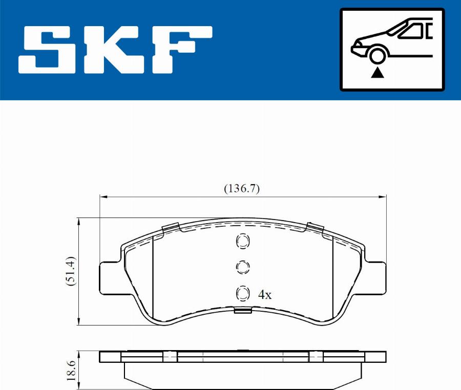 SKF VKBP 80040 - Brake Pad Set, disc brake www.parts5.com