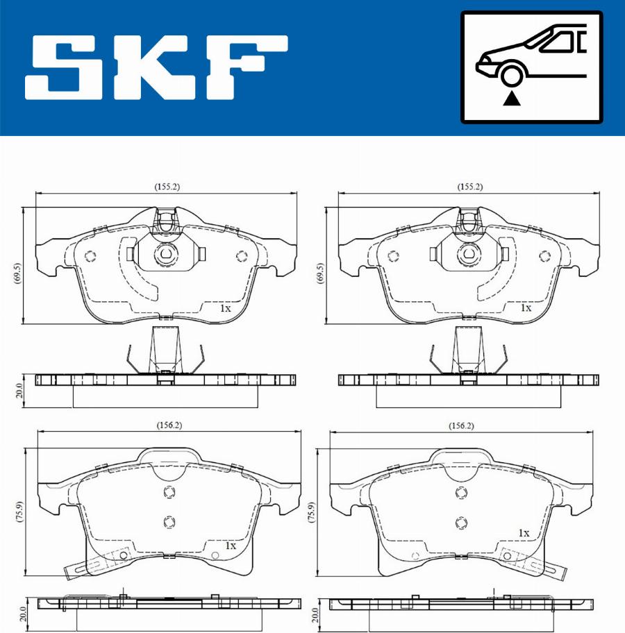 SKF VKBP 80043 A - Juego de pastillas de freno www.parts5.com