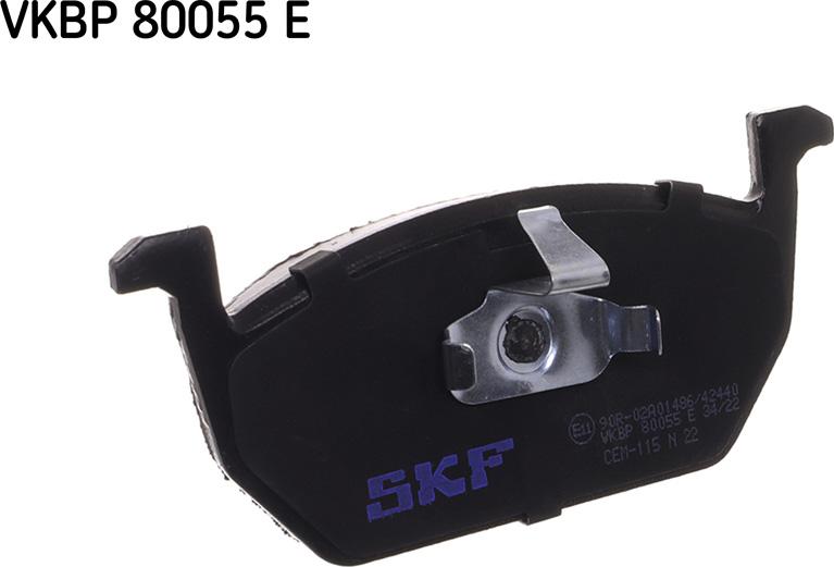 SKF VKBP 80055 E - Тормозные колодки, дисковые, комплект www.parts5.com