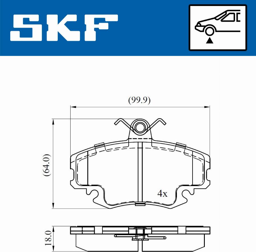 SKF VKBP 80050 - Тормозные колодки, дисковые, комплект www.parts5.com