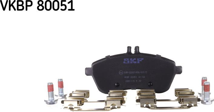 SKF VKBP 80051 - Piduriklotsi komplekt,ketaspidur www.parts5.com