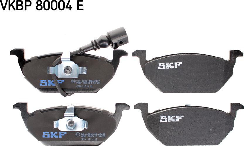 SKF VKBP 80004 E - Sada brzdových platničiek kotúčovej brzdy www.parts5.com