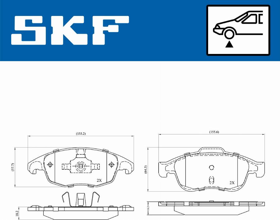 SKF VKBP 80005 - Brake Pad Set, disc brake www.parts5.com