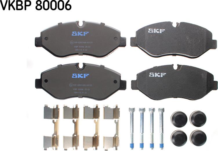 SKF VKBP 80006 - Brake Pad Set, disc brake www.parts5.com