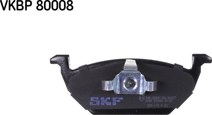 SKF VKBP 80008 - Sada brzdových destiček, kotoučová brzda www.parts5.com