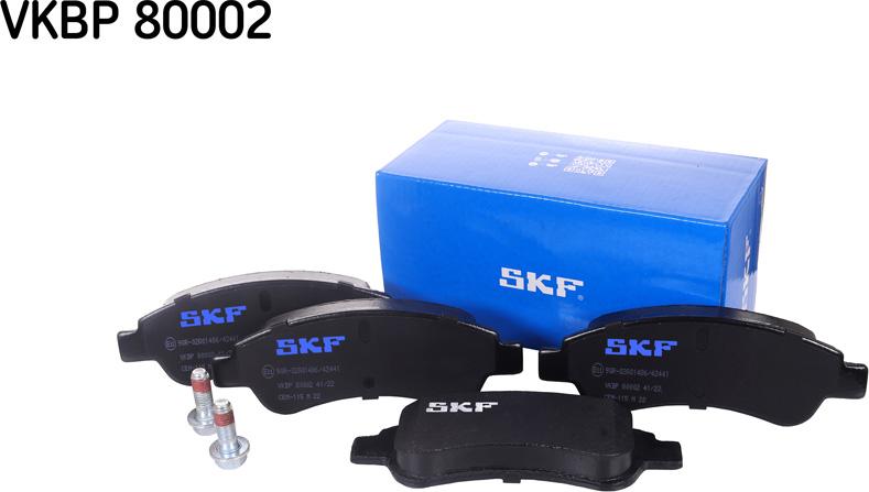 SKF VKBP 80002 - Fékbetétkészlet, tárcsafék www.parts5.com