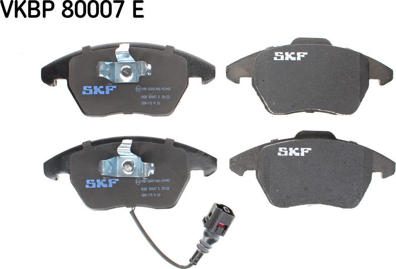 SKF VKBP 80007 E - Kit de plaquettes de frein, frein à disque www.parts5.com