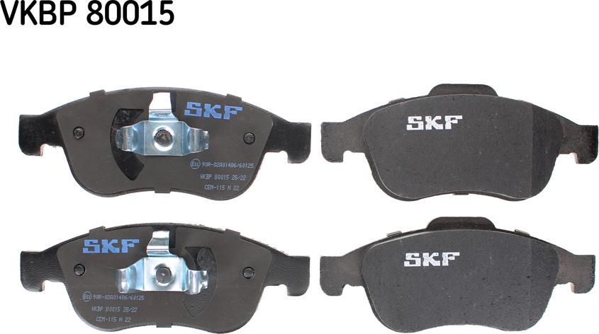 SKF VKBP 80015 - Sada brzdových platničiek kotúčovej brzdy www.parts5.com