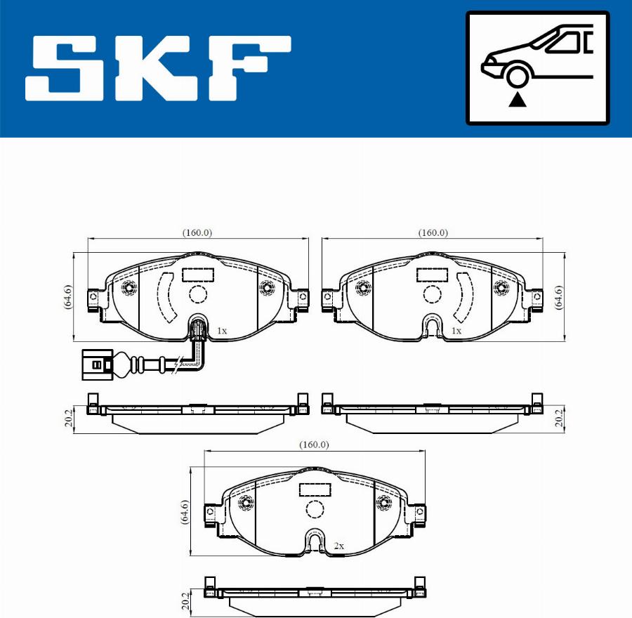 SKF VKBP 80018 E - Kit de plaquettes de frein, frein à disque www.parts5.com