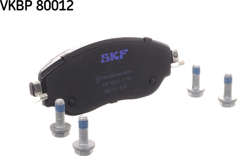 SKF VKBP 80012 - Комплект спирачно феродо, дискови спирачки www.parts5.com