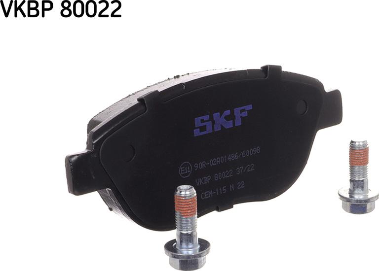 SKF VKBP 80022 - Σετ τακάκια, δισκόφρενα www.parts5.com