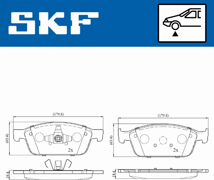 SKF VKBP 80151 - Brake Pad Set, disc brake www.parts5.com