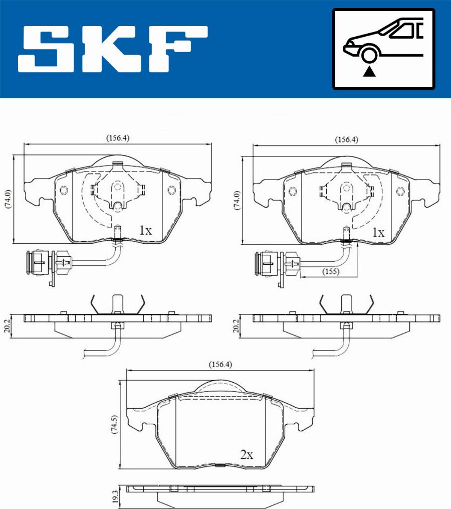 SKF VKBP 80113 E - Тормозные колодки, дисковые, комплект www.parts5.com