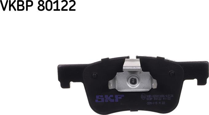 SKF VKBP 80122 - Brake Pad Set, disc brake www.parts5.com