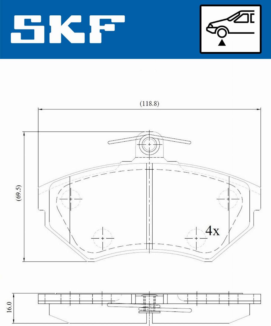 SKF VKBP 80350 - Brake Pad Set, disc brake www.parts5.com