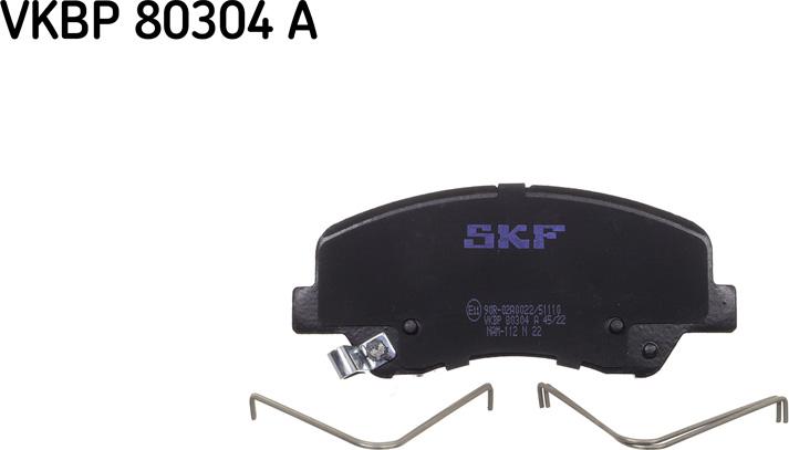 SKF VKBP 80304 A - Тормозные колодки, дисковые, комплект www.parts5.com