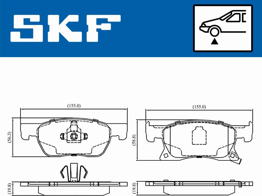 SKF VKBP 80291 A - Brake Pad Set, disc brake www.parts5.com