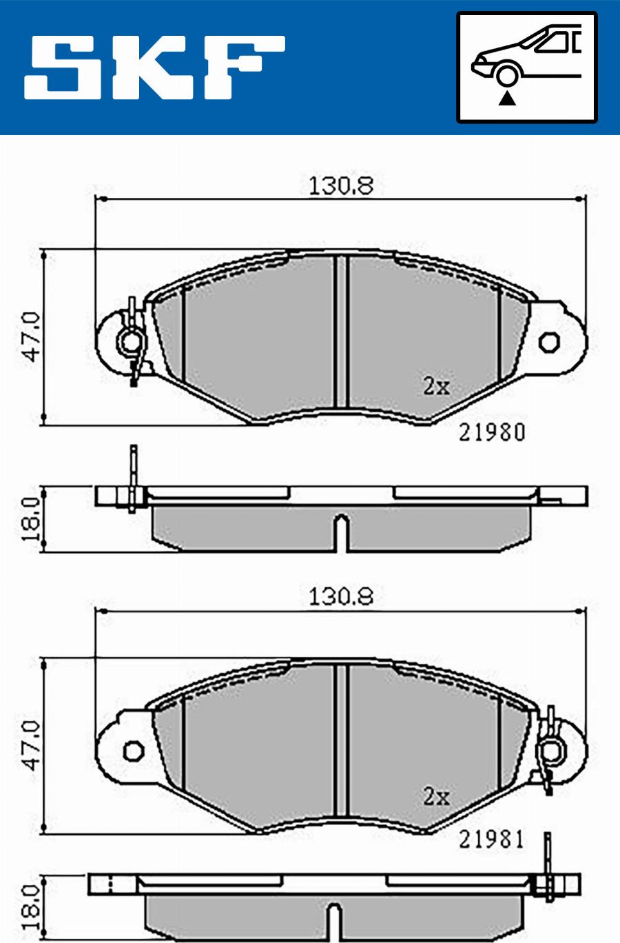 SKF VKBP 80212 - Тормозные колодки, дисковые, комплект www.parts5.com