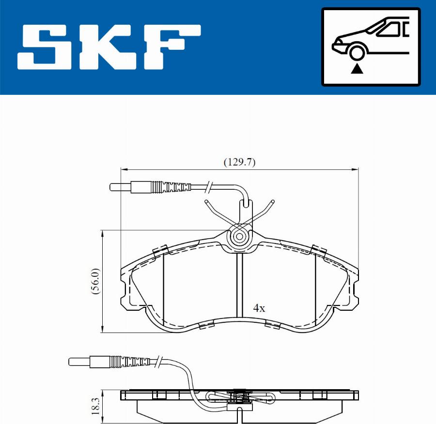 SKF VKBP 80281 E - Комплект спирачно феродо, дискови спирачки www.parts5.com