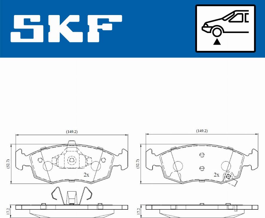 SKF VKBP 80236 A - Fren balata seti, diskli fren www.parts5.com