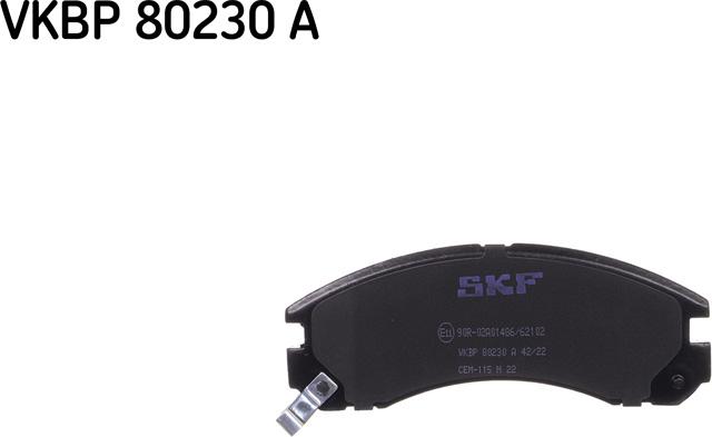 SKF VKBP 80230 A - Zestaw klocków hamulcowych, hamulce tarczowe www.parts5.com