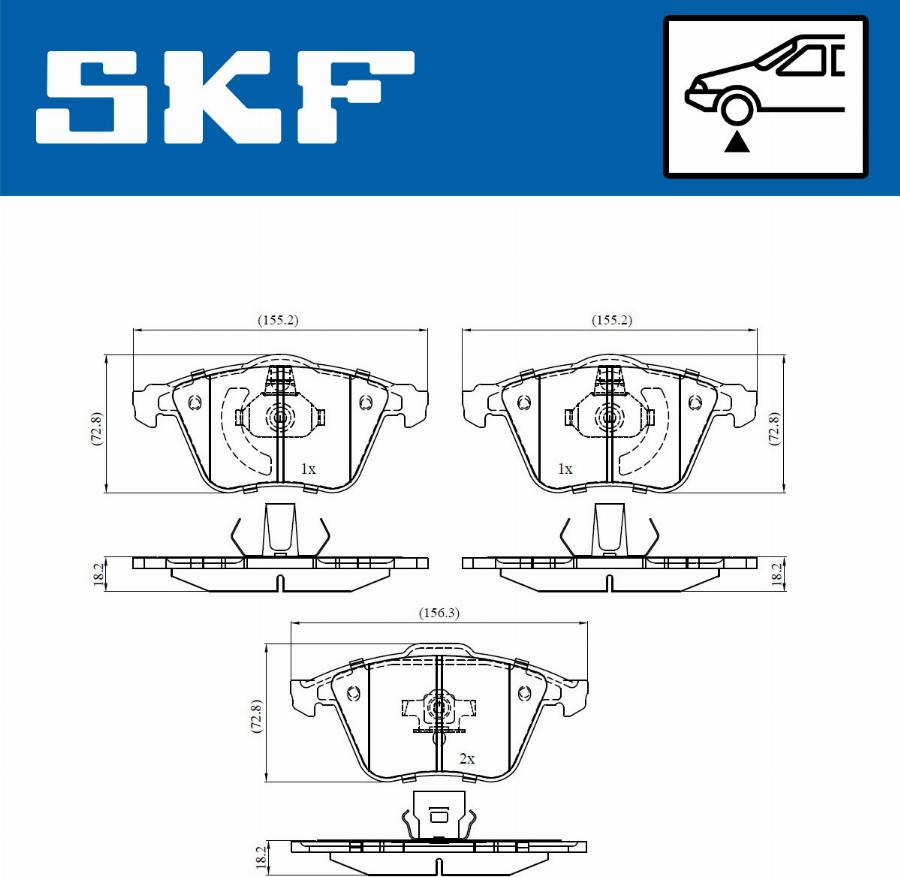 SKF VKBP 80272 - Тормозные колодки, дисковые, комплект www.parts5.com