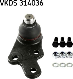 SKF VKDS 314036 - Шаровая опора, несущий / направляющий шарнир www.parts5.com