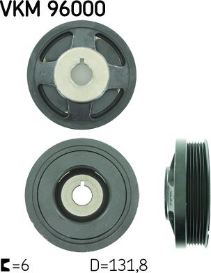 SKF VKM 96000 - Belt Pulley, crankshaft parts5.com