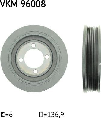 SKF VKM 96008 - Belt Pulley, crankshaft www.parts5.com