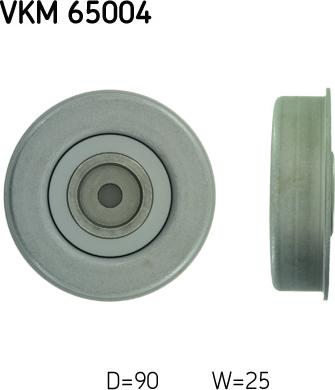 SKF VKM 65004 - Deflection / Guide Pulley, v-ribbed belt www.parts5.com