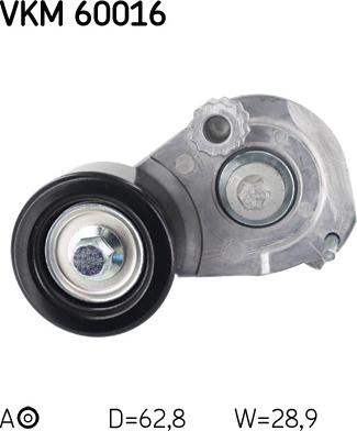 SKF VKM 60016 - Rola ghidare / conducere, curea transmisie www.parts5.com