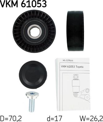 SKF VKM 61053 - Rola ghidare / conducere, curea transmisie www.parts5.com