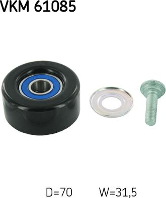 SKF VKM 61085 - Rola ghidare / conducere, curea transmisie www.parts5.com