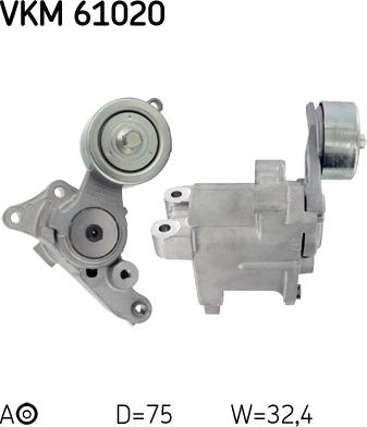 SKF VKM 61020 - Ohjainrulla, moniurahihna www.parts5.com