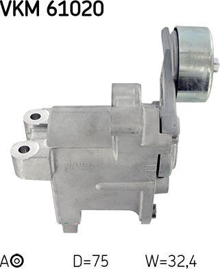 SKF VKM 61020 - Ohjainrulla, moniurahihna www.parts5.com