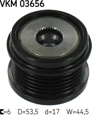 SKF VKM 03656 - Pulley, alternator, freewheel clutch www.parts5.com