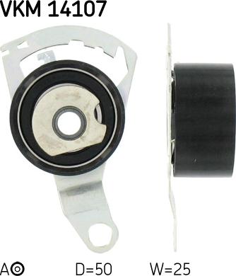 SKF VKM 14107 - Tensioner Pulley, timing belt parts5.com