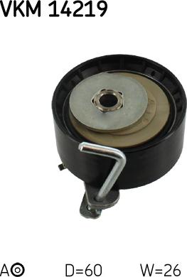 SKF VKM 14219 - Tensioner Pulley, timing belt www.parts5.com