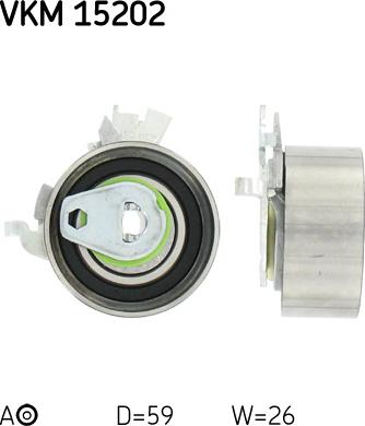 SKF VKM 15202 - Rolka napinacza, pasek rozrządu www.parts5.com