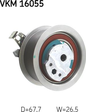 SKF VKM 16055 - Napenjalni valj, zobati jermen www.parts5.com